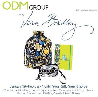 Gift on purchase promotion by Vera Bradley