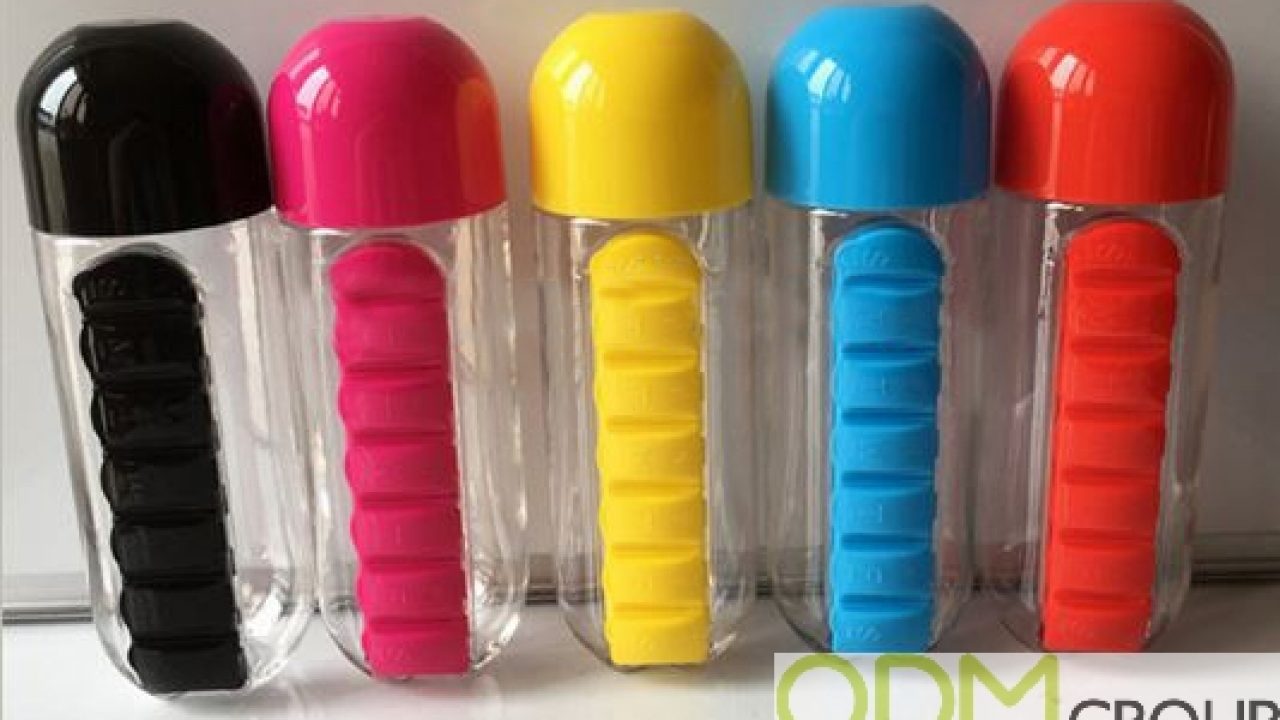 Shaker Bottle With Pill Organizer With Multi-compartment for