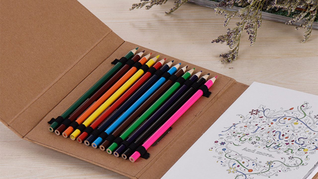 Promotional Adult Coloring Book With Colored Pencils