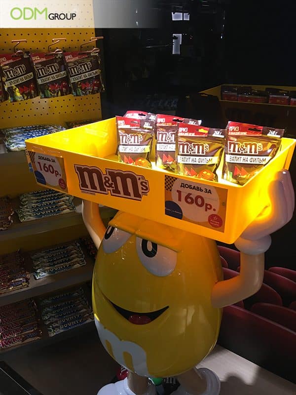 Point of Purchase Retail Display- How Mascots Push M&M's Sales