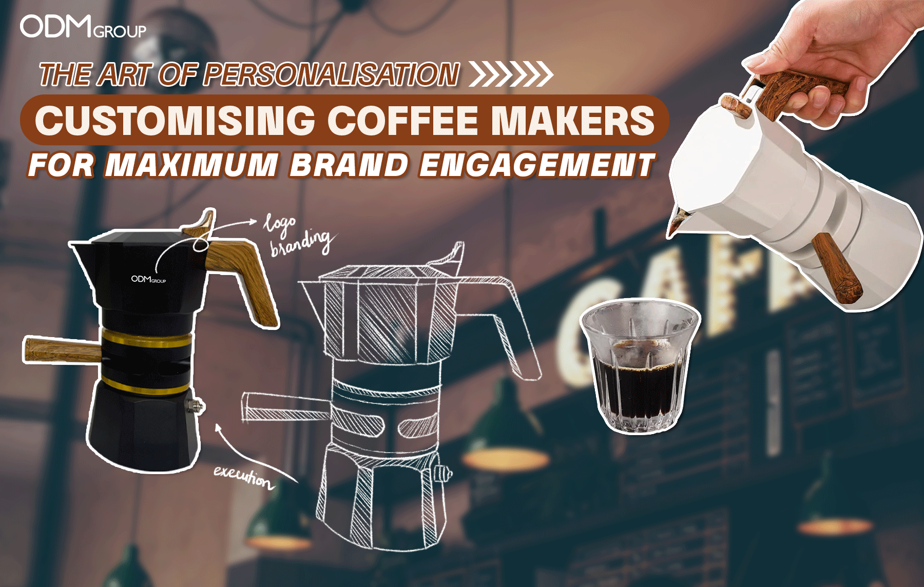 Customizable coffee makers by ODM Group.