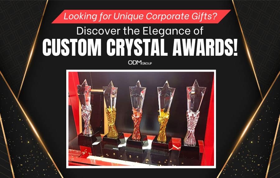 Award ideas for students - Collection of custom crystal awards in various designs.