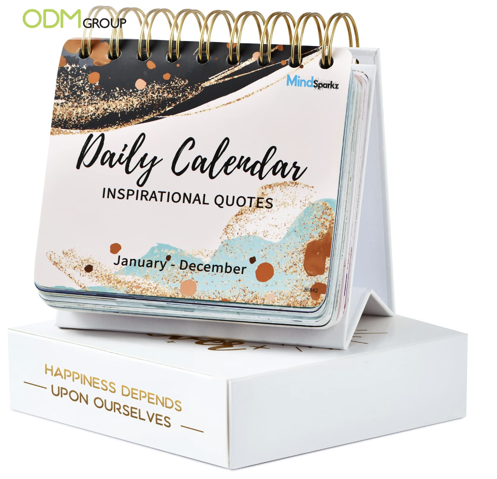 Daily calendar featuring inspirational quotes for each day.