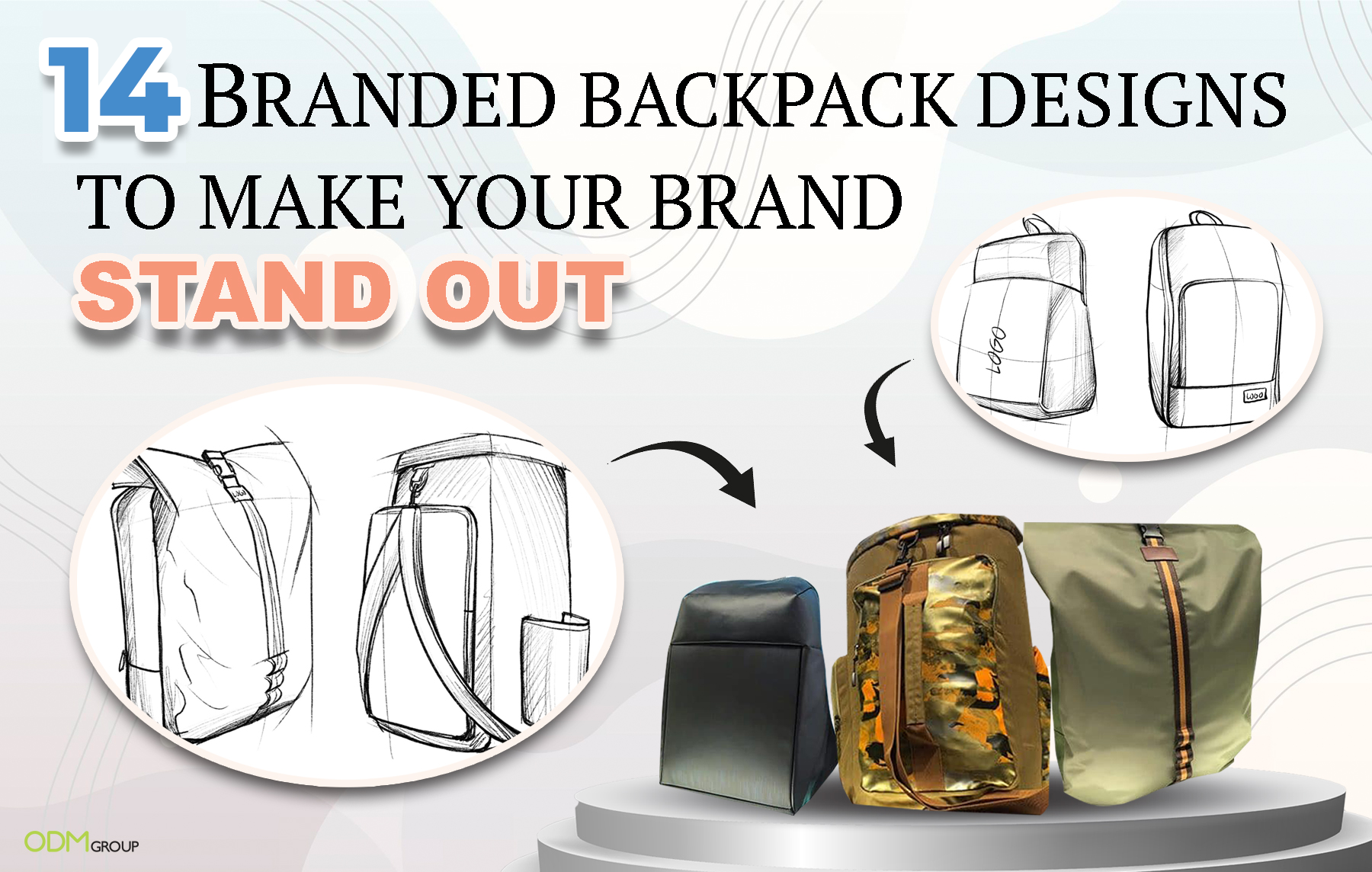 Variety of branded backpacks, perfect for daily use and travel.